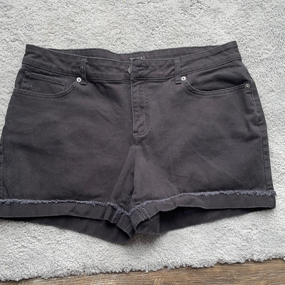 Black shorts.